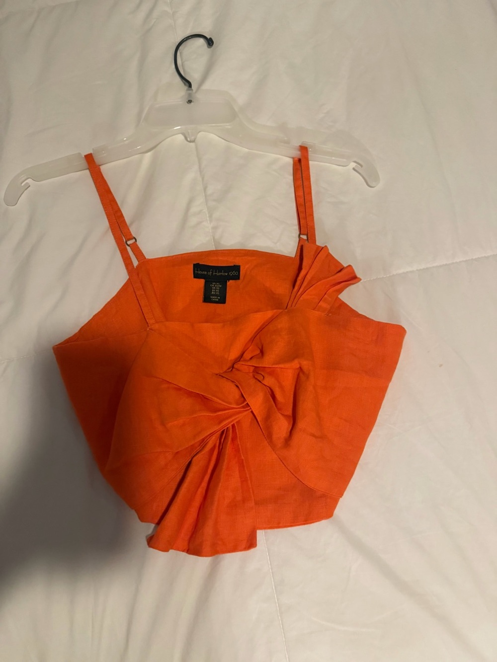 House of Harlow 1960 Orange Twist-Front Camisole